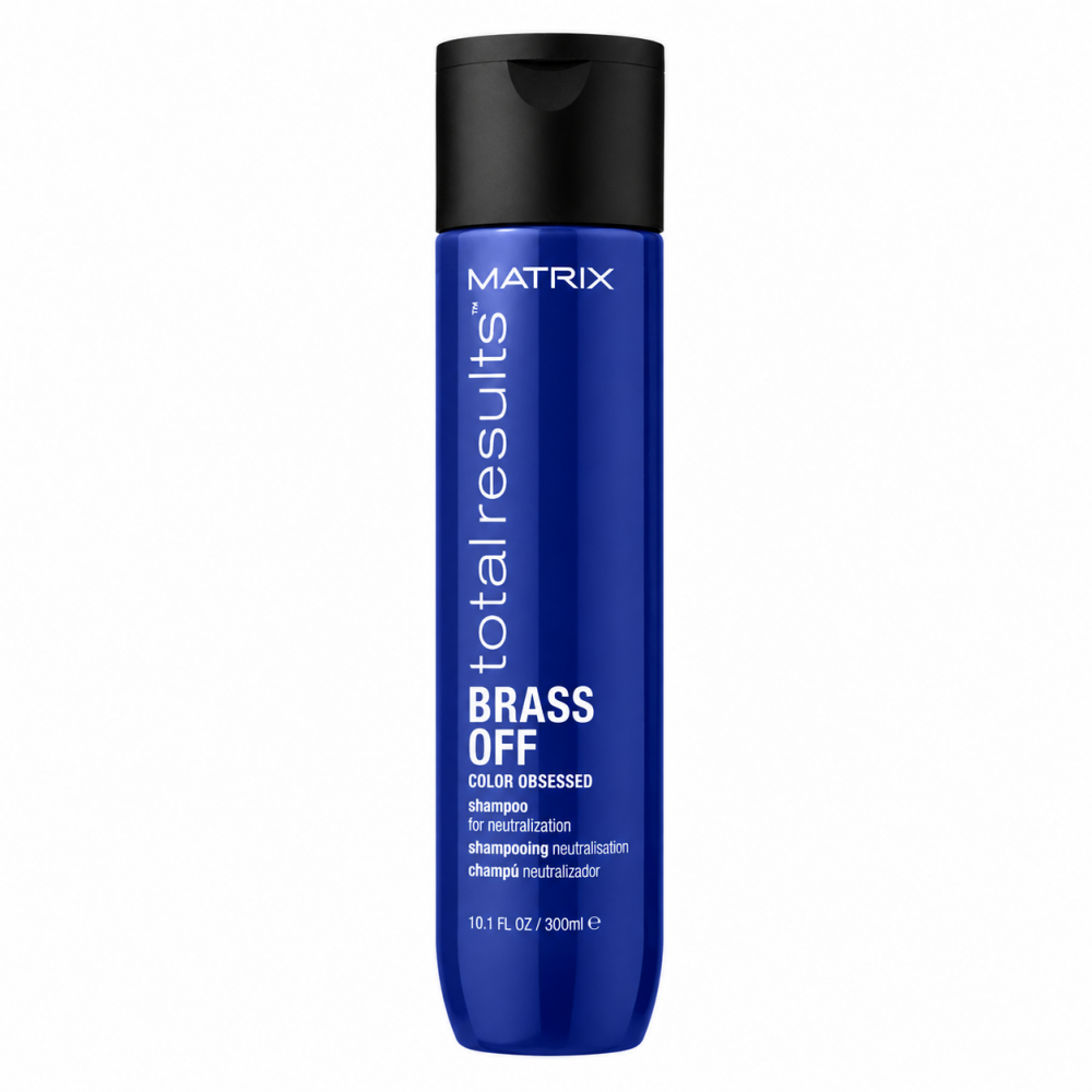 MATRIX Total Results Brass Off Shampoo – שמפו כחול לנטרול גוונים כתומים